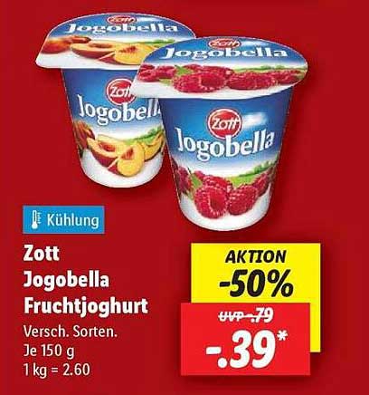 Zott Jogobella Fruchtjoghurt - Verschiedene Sorten
