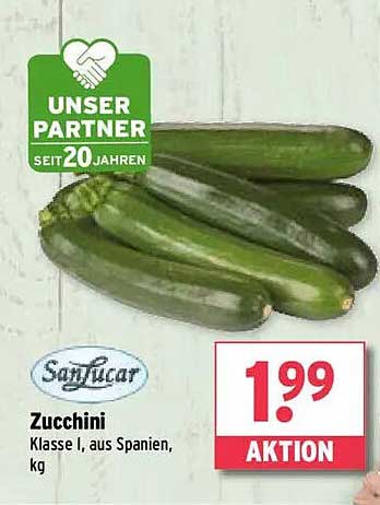 Zucchini Klasse I, aus Spanien