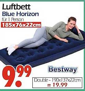 Luftbett Blue Horizon für 1 Person 185x76x22cm