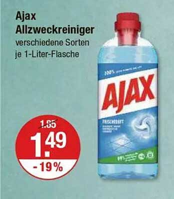 Ajax Allzweckreiniger verschiedene Sorten je 1-Liter-Flasche