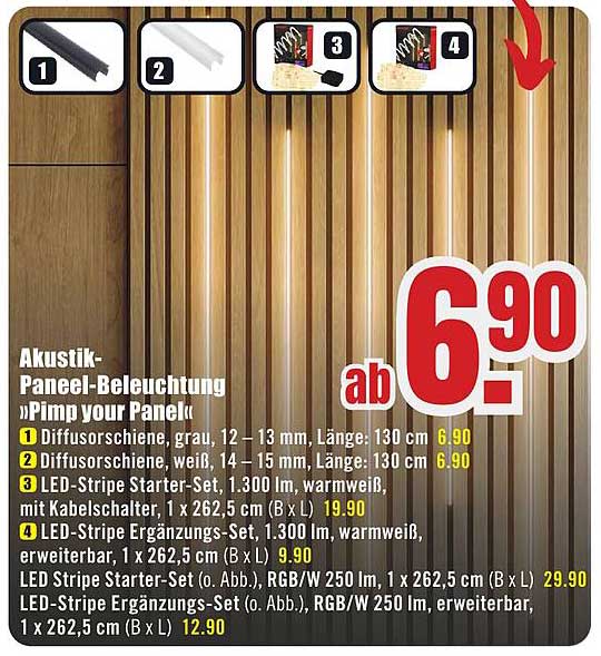 Akustik-Paneel-Beleuchtung »Pimp your Panel«