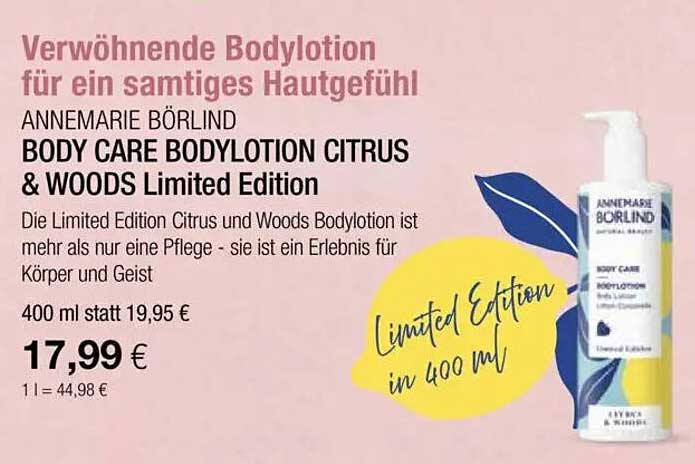ANNEMARIE BÖRLIND BODY CARE BODYLOTION CITRUS & WOODS Limited Edition