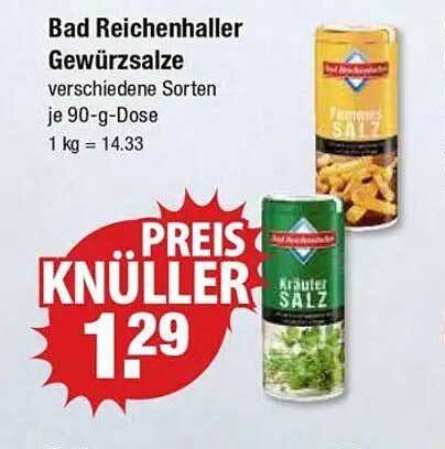 Bad Reichenhaller Gewürzsalen – verschiedene Sorten je 90-g-Dose
