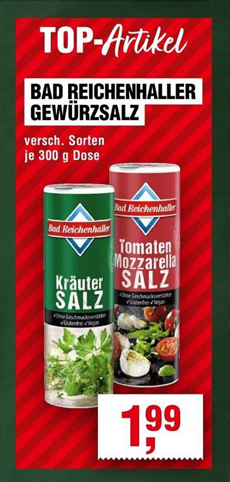 BAD REICHENHALLER GEWÜRZSALZ - Verschiedene Sorten je 300 g Dose