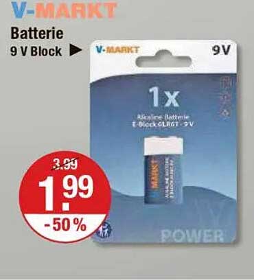 Batterie 9 V Block