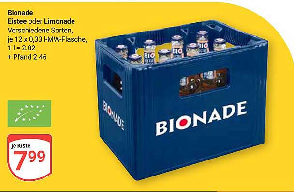 Bionade Eistee oder Limonade - verschiedene Sorten