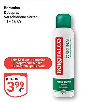 Borotalco Deospray - Verschiedene Sorten (150 ml)