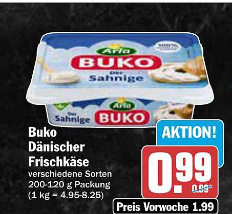 Buko Dänischer Frischkäse - verschiedene Sorten 200-120 g