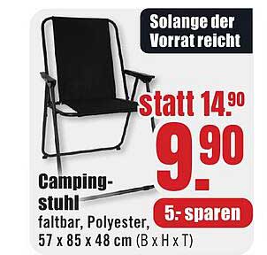 Campingstuhl faltbar, Polyester, 57 x 85 x 48 cm (B x H x T)