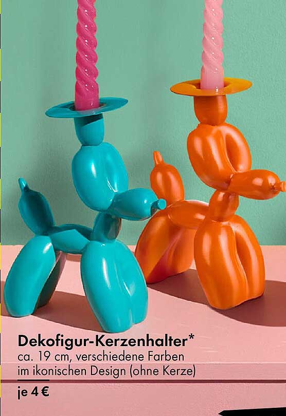 Dekofigur-Kerzenhalter* ca. 19 cm, verschiedene Farben im ikonischen Design (ohne Kerze)