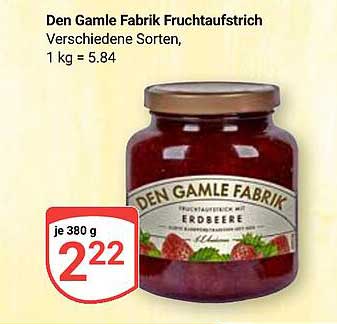Den Gamle Fabrik Fruchtaufstrich Verschiedene Sorten, 380 g