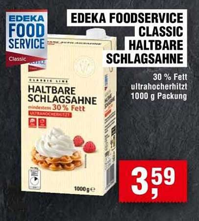 EDEKA FOOD SERVICE CLASSIC HALTBARE SCHLAGSAHNE 1000 g