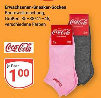 Erwachsenen-Sneaker-Socken von Coca-Cola