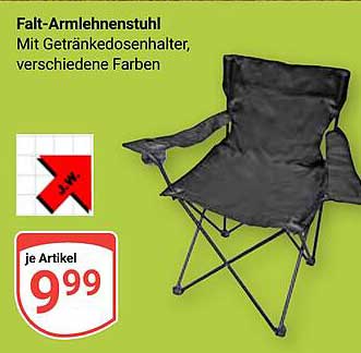Falt-Armlehnenstuhl mit Getränkehaltern, verschiedene Farben