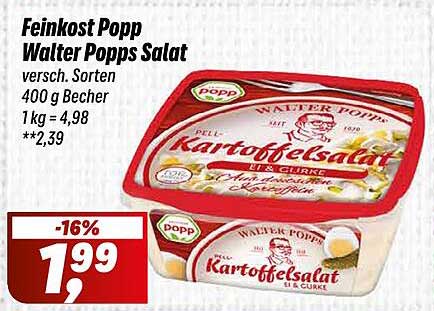 Feinkost Popp Walter Popps Salat 400 g Becher
