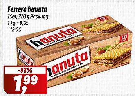 Ferrero Hanuta 10er Packung - Genuss pur!