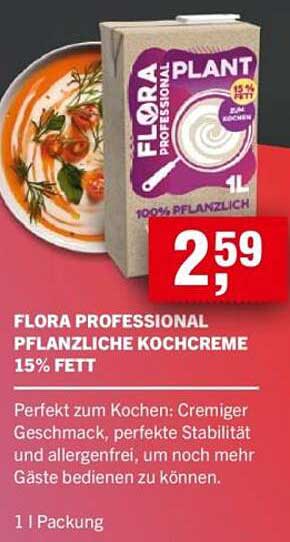 FLORA PROFESSIONAL pflanzliche Kochcreme 15% Fett