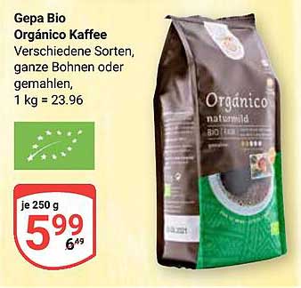 Gepa Bio Orgánico Kaffee - Verschiedene Sorten, ganze Bohnen oder gemahlen