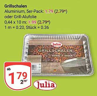 Grillschalen, 5er-Pack von Julia
