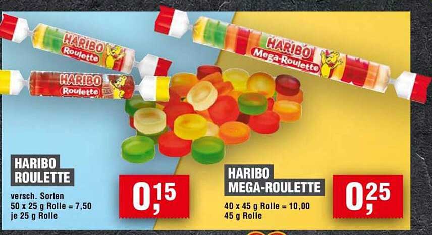 HARIBO Roulette und Mega-Roulette zum Sonderpreis