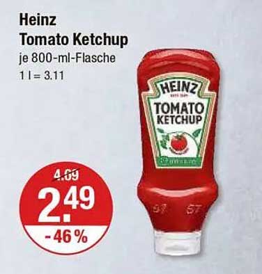 Heinz Tomaten Ketchup 800 ml - jetzt nur 2,49 €