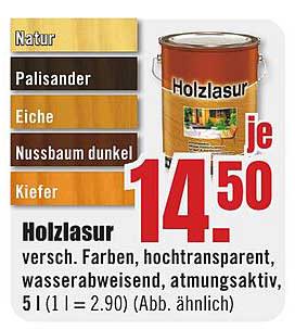 Holzlasur in verschiedenen Farben – 5 l für nur 14,50 €