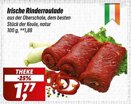 Irische Rinderroulade aus der Oberschale, dem besten Stück der Keule, natur
