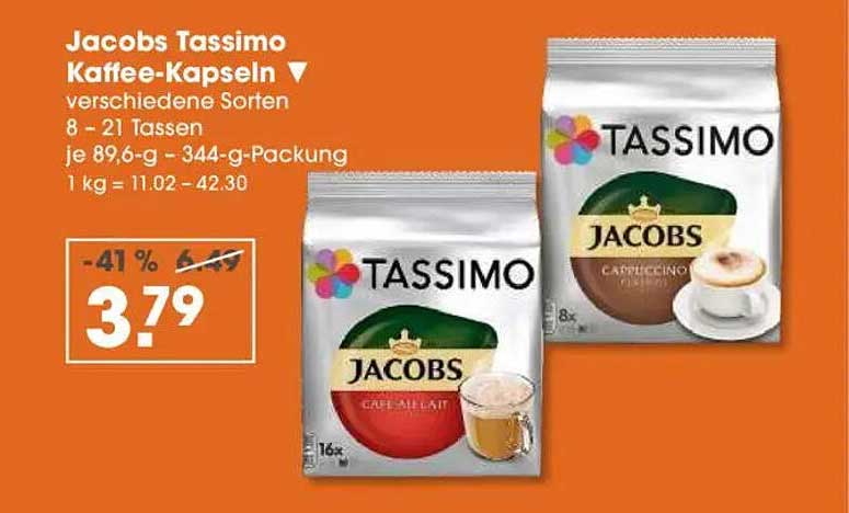 Jacobs Tassimo Kaffee-Kapseln - verschiedene Sorten