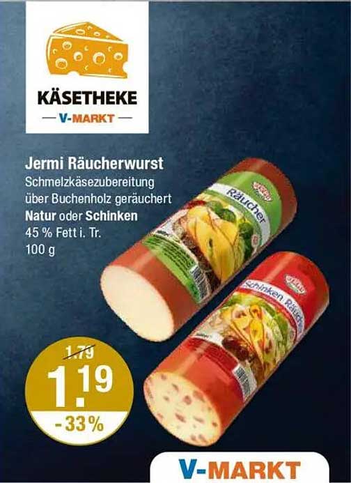 Jermi Räucherwurst Schmelzkäsebereitung über Buchenholz geräuchert