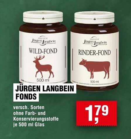 Jürgen Langbein Fonds - Wild- und Rinder-Fond je 500 ml Glas