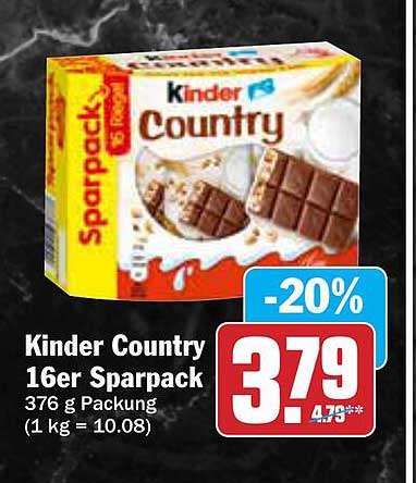 Kinder Country 16er Sparpack