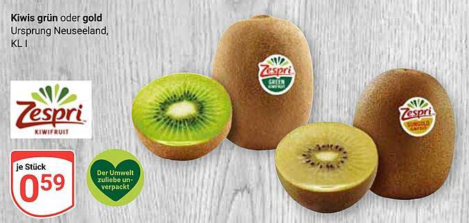 Kiwis grün oder gold - Zespri Fruchtgenuss