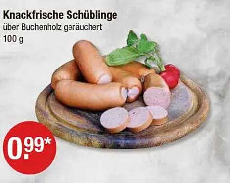 Knackfrische Schüblinge über Buchenholz geräuchert - 100 g