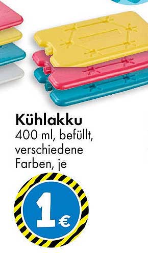 Kühlakku 400 ml, befüllt, verschiedene Farben, je