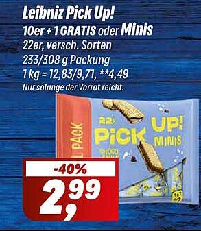 Leibniz Pick Up! 10er + 1 GRATIS oder Minis