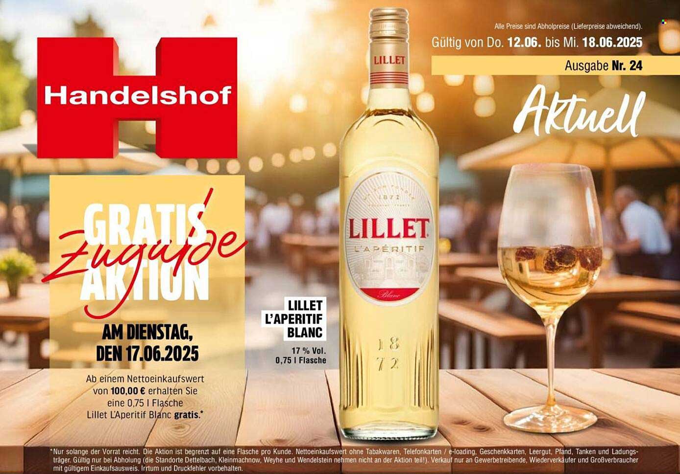 LILLET L'APÉRITIF BLANC - GRATIS ZUGABEAKTION