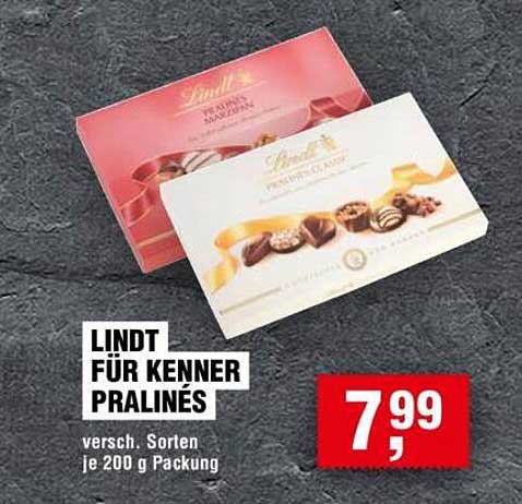 LINDT FÜR KENNER PRALINÉS