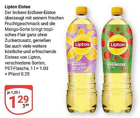 Lipton Eistee Erdbeer und Mango