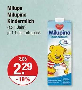 Milupa Milupino Kindermilch (ab 1 Jahr) je 1-Liter-Tetrapack