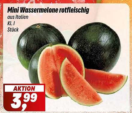 Mini Wassermelone rotfleischig aus Italien Kl. I Stück