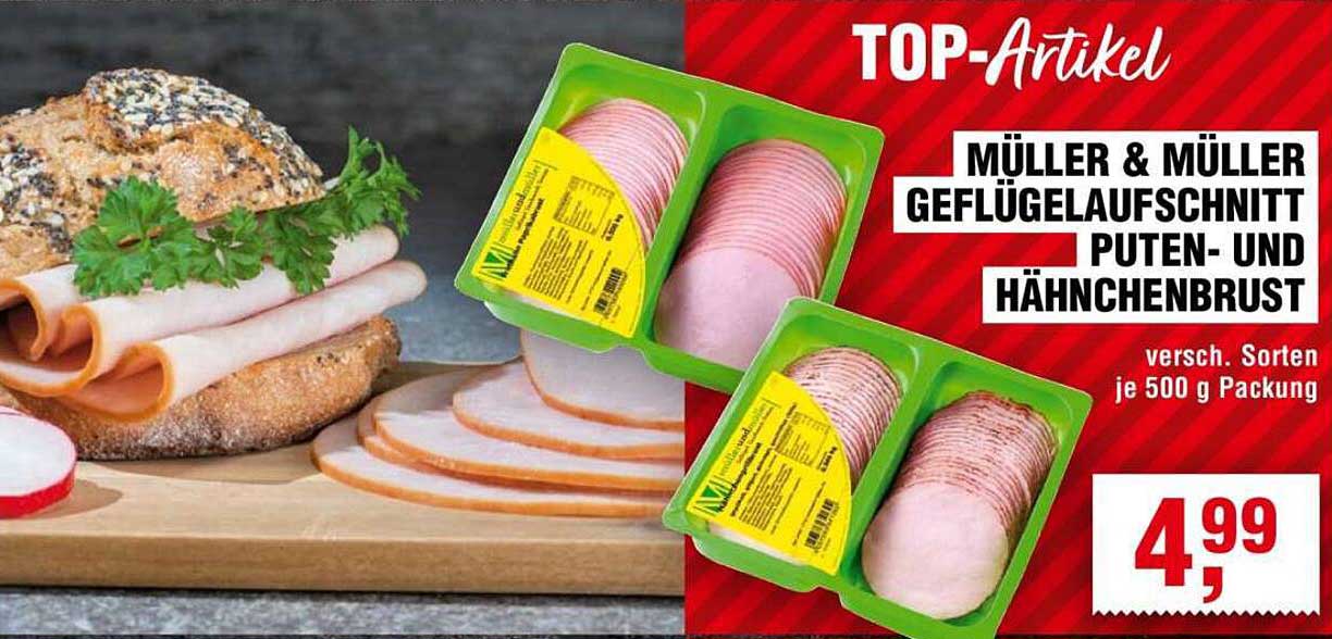 MÜLLER & MÜLLER GEFLÜGELAUFSCHNITT PUTEN- UND HÄHNCHENBRUST
