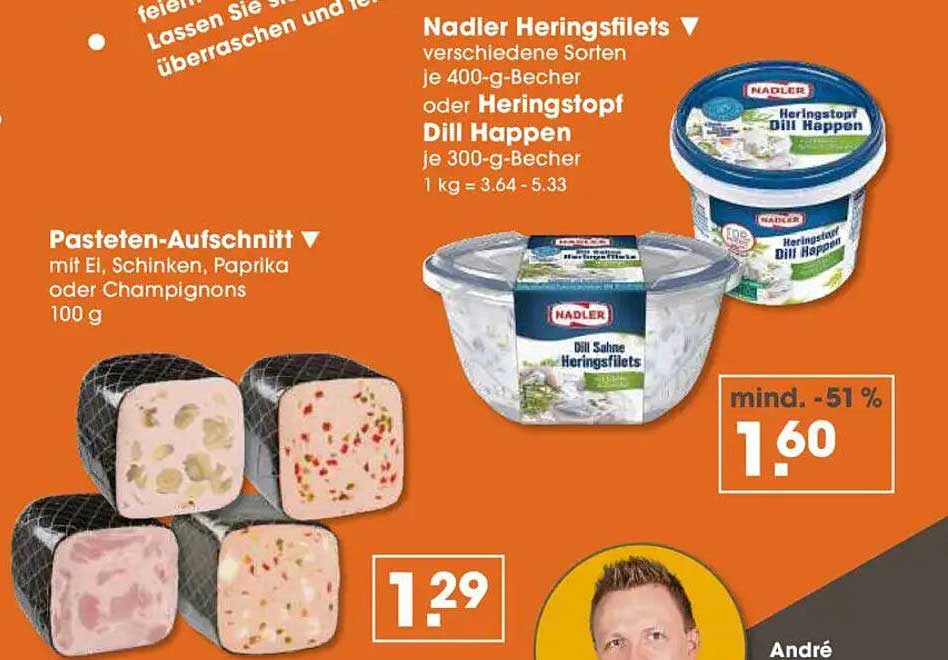 Nadler Heringstfilets und Heringstopf Dill Happen