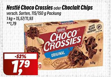 Nestlé Choco Crossies oder Chocolait Chips