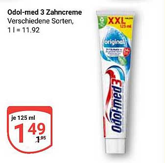 Odol-med 3 Zahncreme verschiedene Sorten 125 ml