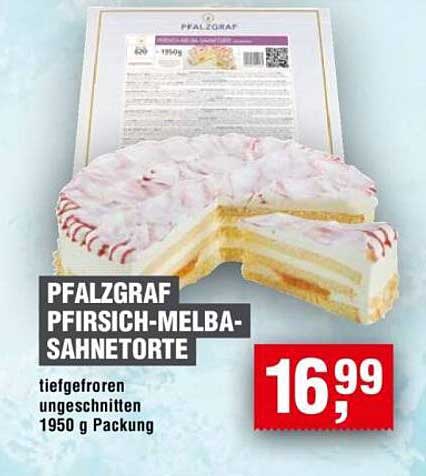 Pfalzgraf Pfirsich-Melba-Sahnetorte - 1950 g Packung