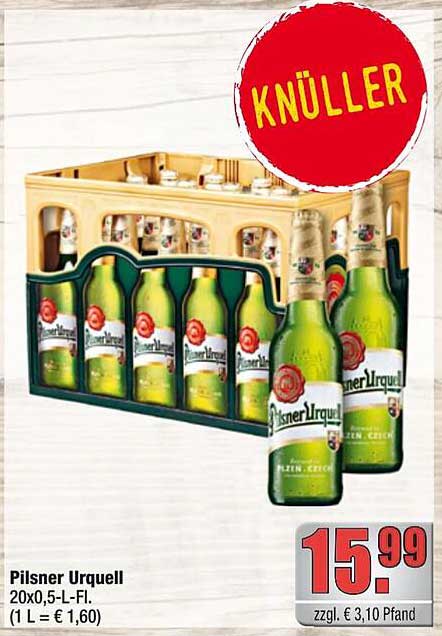 Pilsner Urquell 20x0,5-L-Fl.
