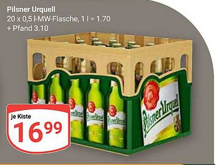 Pilsner Urquell Kiste – 20 x 0,5 l MW-Flasche