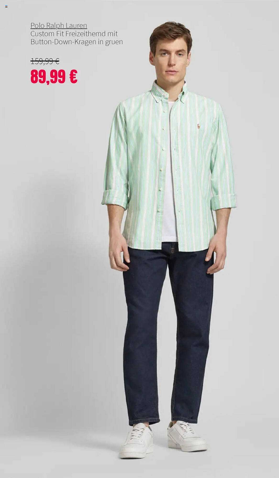 Polo Ralph Lauren Custom Fit Freizeithemden mit Button-Down-Kragen in grün