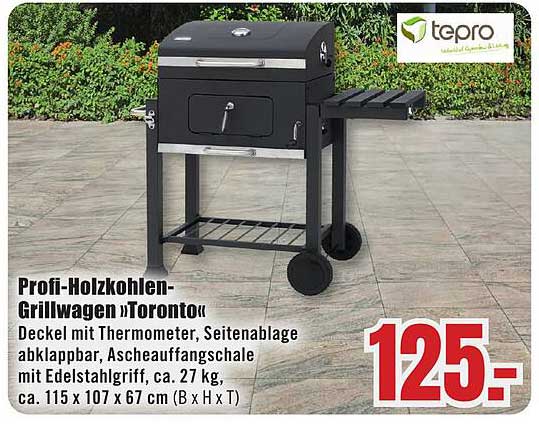 Profi-Holzkohlen-Grillwagen »Toronto«