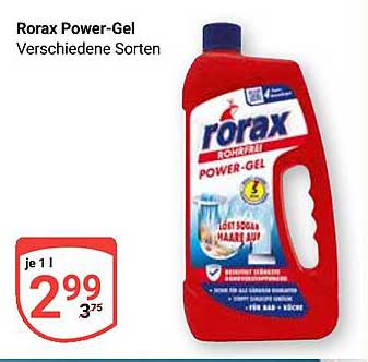 Rorax Power-Gel - Verschiedene Sorten